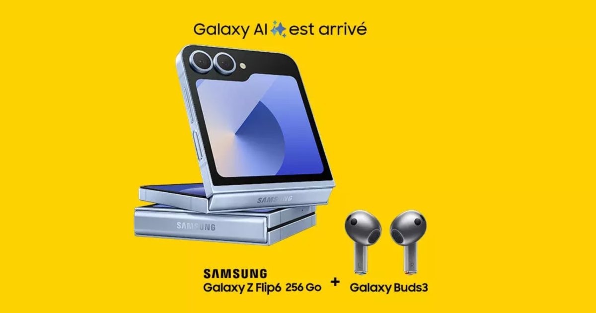Samsung Galaxy Z Flip6 + Galaxy Buds3 pour seulement 2,50 $/mois