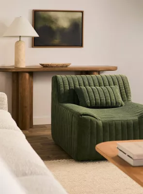 Le fauteuil modulable mousse haute densité de Norka Living - vert