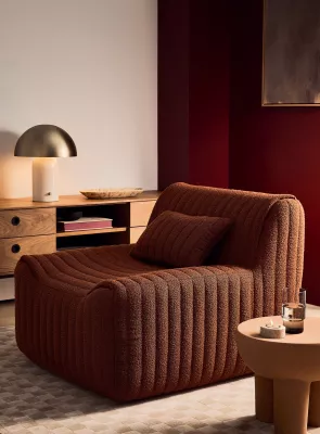 Le fauteuil modulable mousse haute densité de Norka Living - brun