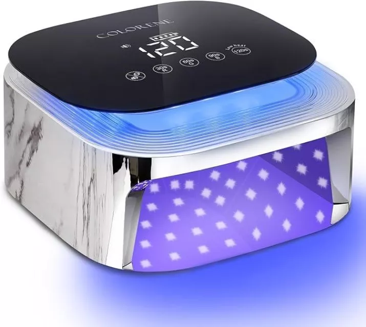 120W Lampe UV Ongles Gel, Lampe UV Vernis Semi Permanent Avec 60 LED